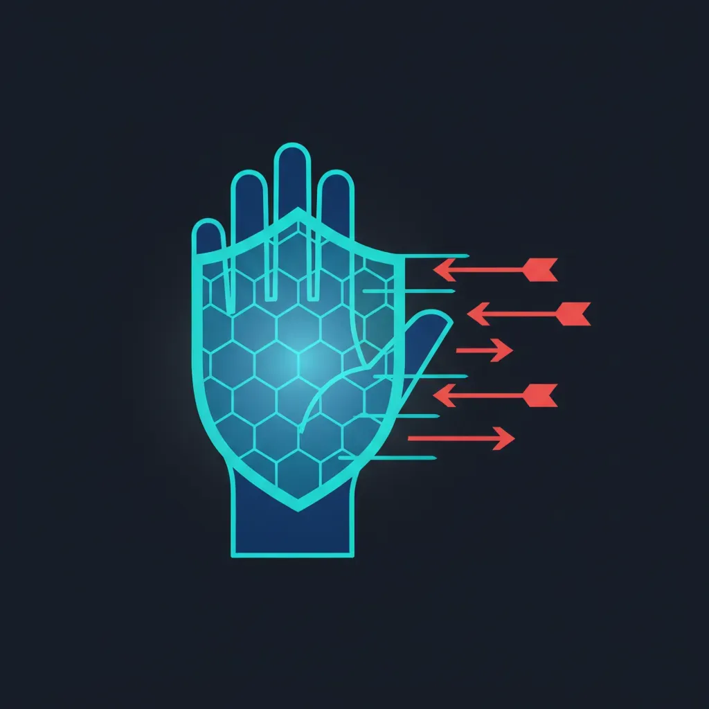 Block scammer protection hand stop